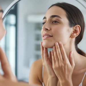 Consultation for double chin reduction and jawline contouring treatment in Dubai