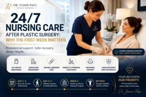 Professional 24/7 nursing care after plastic surgery during recovery in Dubai